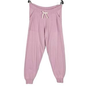 NWOT LUCY NAGLE Designer England Cashmere Cotton Pants S Lounge Jogger Raw Hem